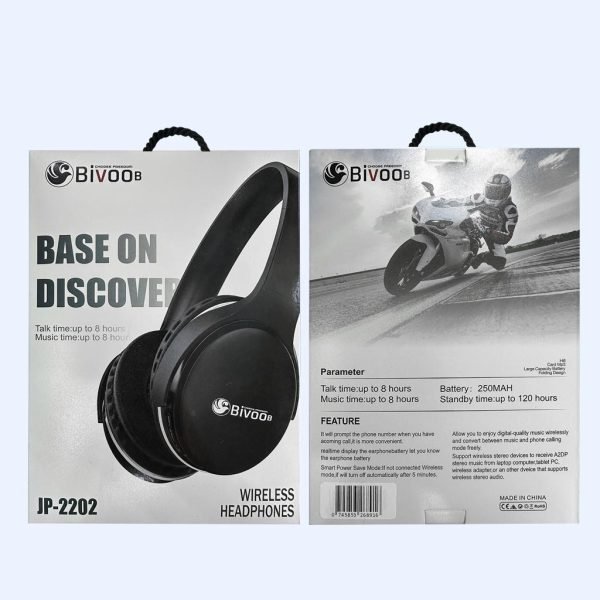 BIVOOB JP-2202 Wireless Headphones: Talk & Music Time 8 hours